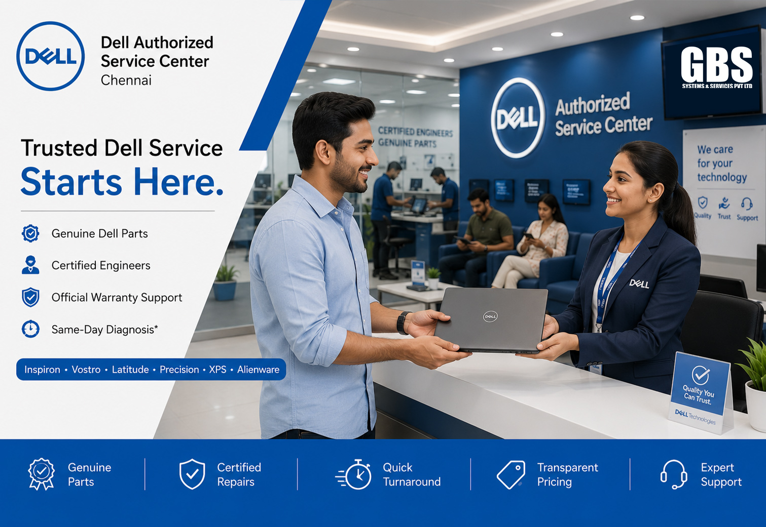 Dell customer care and authorized service center